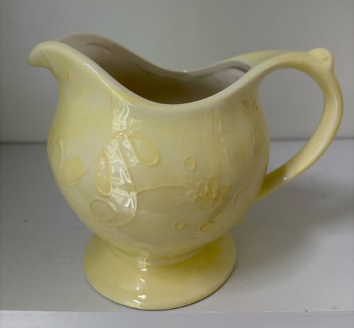 Vtg yellow ceramic - 6.5”,